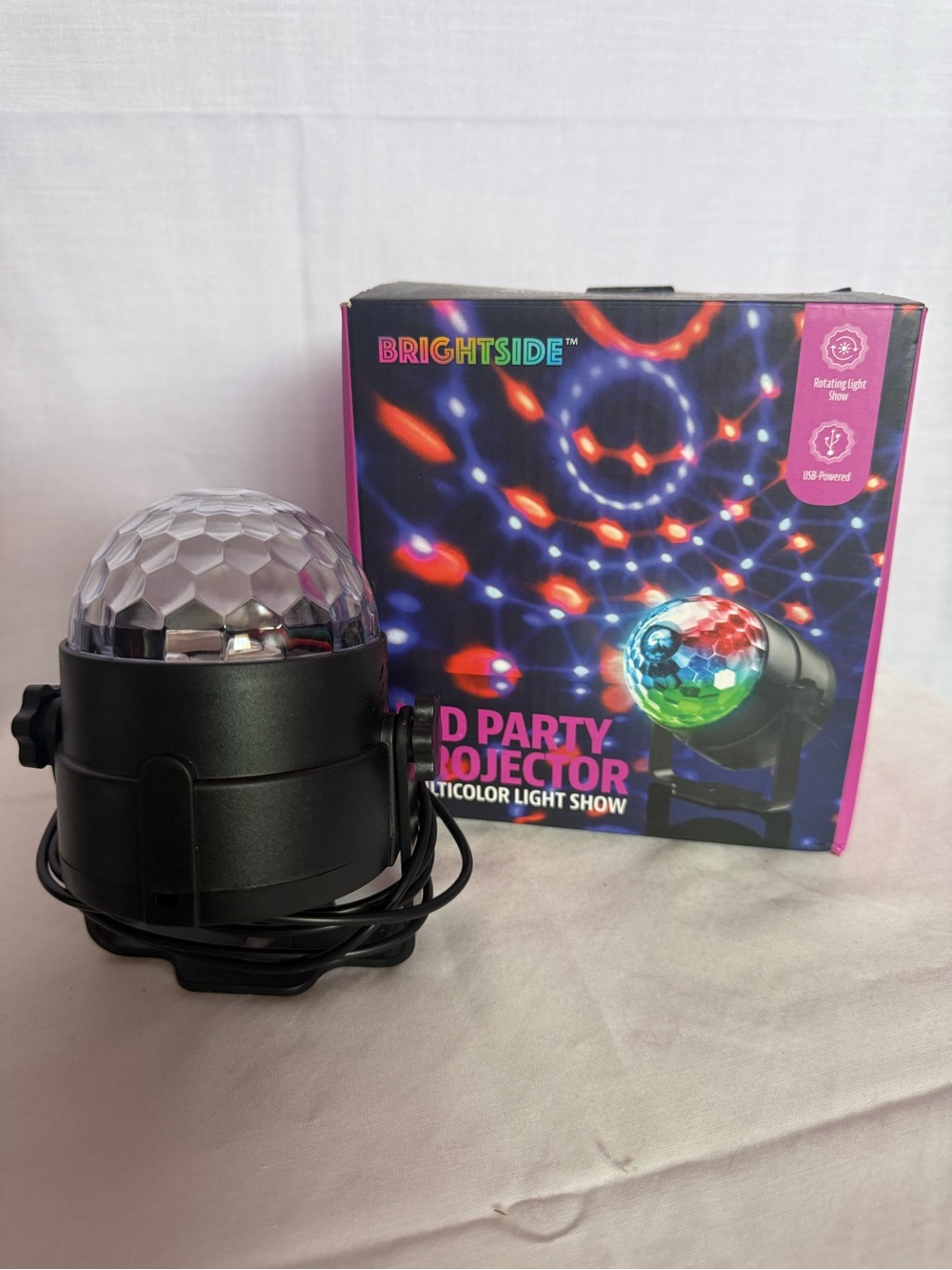 BRIGHTSIDE Multicolor LED Party Light - Black